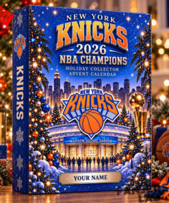 New York Knicks NBA Champions 2026 Holiday Custom Name Advent Calendar