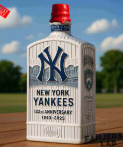 New York Yankees 122nd Anniversary Whiskey Bottle