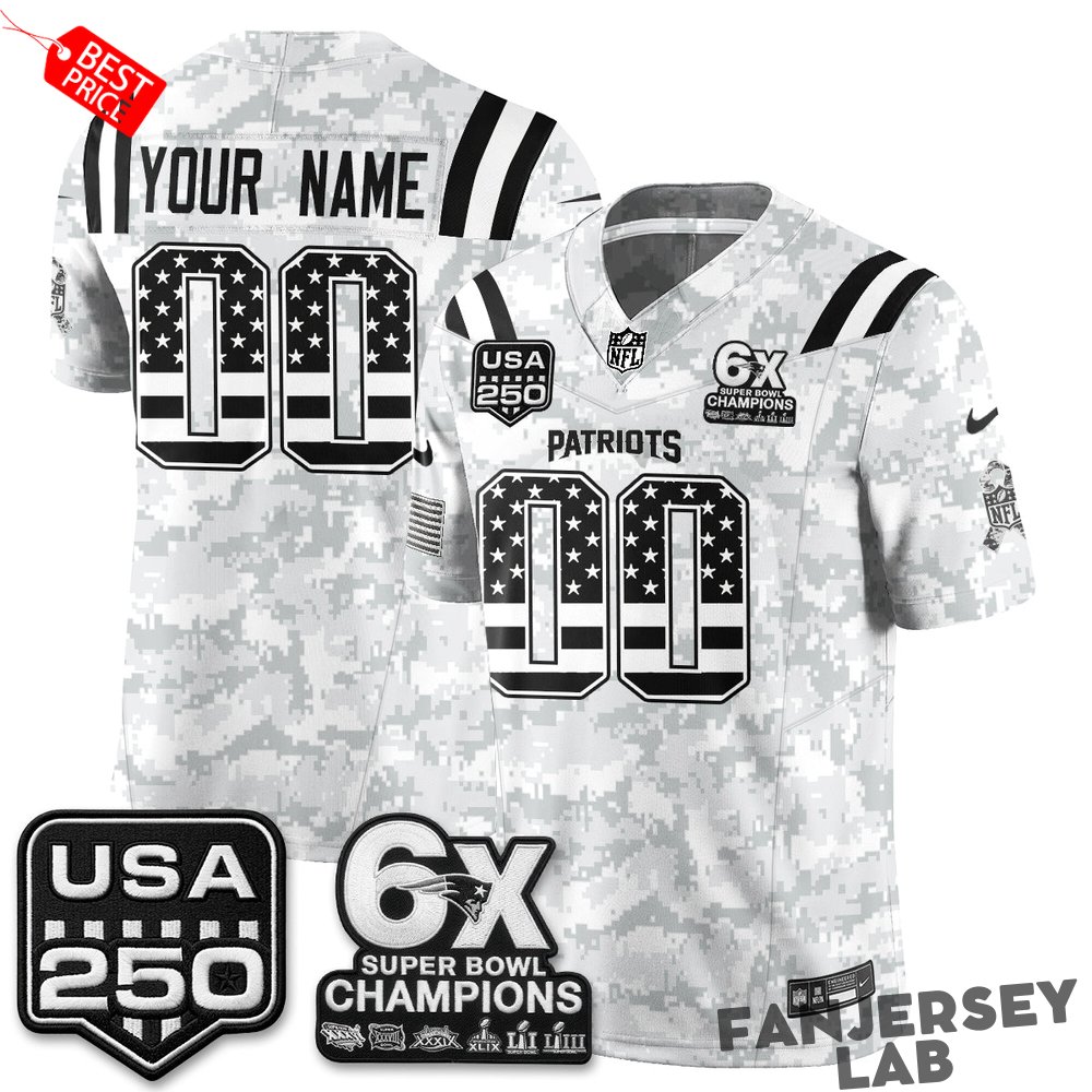 New England Patriots 2026 Salute to Service Custom Football Jersey New England Patriots 2026 Salute to Service Custom Football Jersey