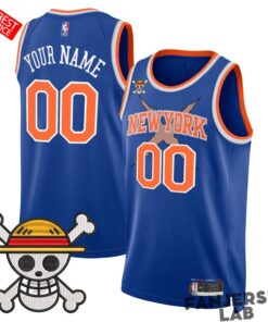 New York Knicks x One Piece Swingman Custom Basketball Jersey