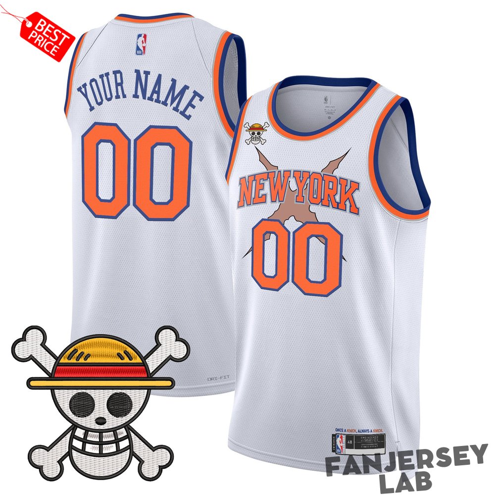 New York Knicks x One Piece Swingman Custom Basketball Jersey New York Knicks x One Piece Swingman Custom Basketball Jersey