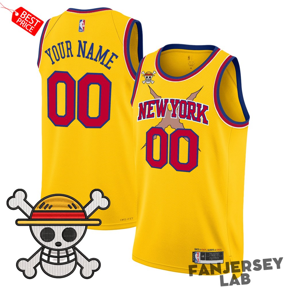 New York Knicks x One Piece Swingman Custom Basketball Jersey New York Knicks x One Piece Swingman Custom Basketball Jersey