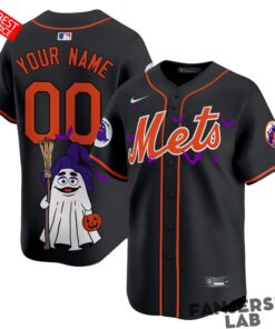 New York Mets Grimace Halloween Custom Baseball Jersey