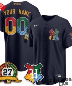 New York Yankees x Harry Potter The Lightning Bolt Wizard Edition Custom Jersey
