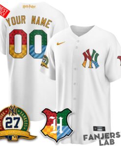 New York Yankees x Harry Potter The Lightning Bolt Wizard Edition Custom Jersey