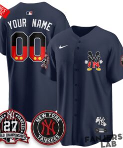 New York Yankees x Mickey Mouse Custom Baseball Jersey