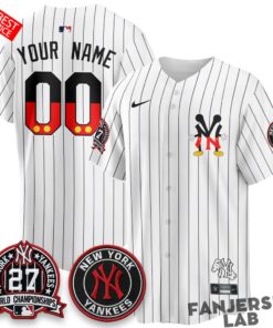 New York Yankees x Mickey Mouse Custom Baseball Jersey