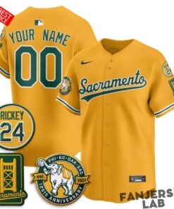 Oakland Athletics 2026 Alternate Sacramento – Celebrating 125 Years – Custom Baseball Jersey