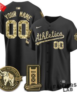 Oakland Athletics Military Appreciation Game Day Custom Baseball Jersey