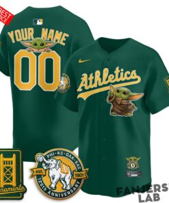 Oakland Athletics x Star Wars Baby Yoda 2026 Custom Baseball Jersey