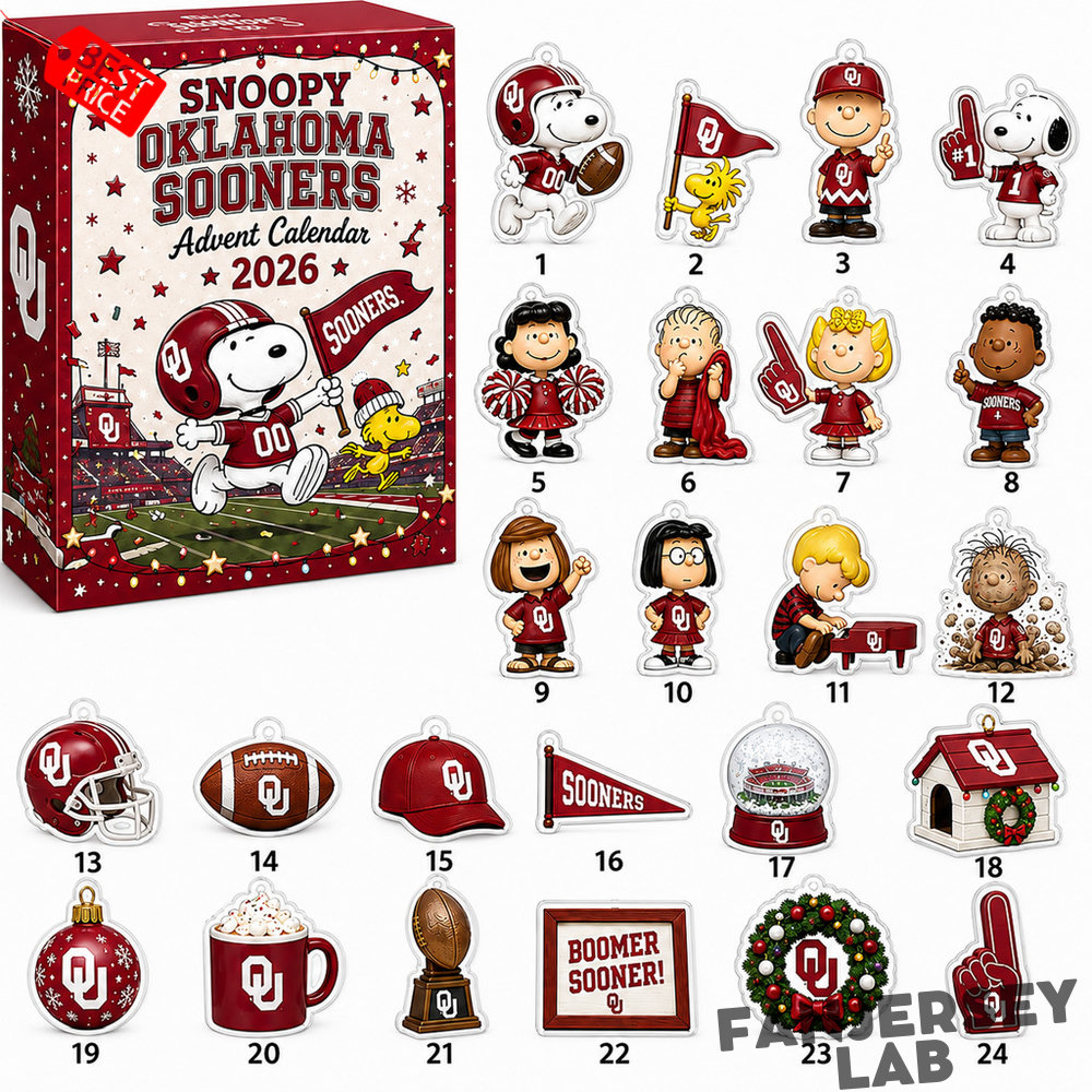Oklahoma Sooners x Snoopy 2026 Christmas Advent Calendar Oklahoma Sooners x Snoopy 2026 Christmas Advent Calendar