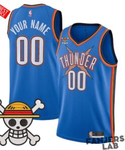 Oklahoma City Thunder x One Piece Swingman Custom Basketball Jersey