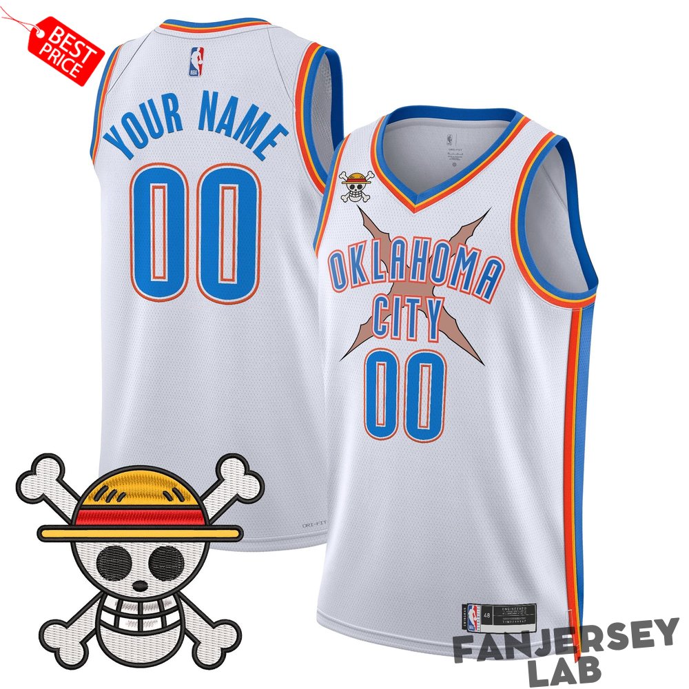 Oklahoma City Thunder x One Piece Swingman Custom Basketball Jersey Oklahoma City Thunder x One Piece Swingman Custom Basketball Jersey