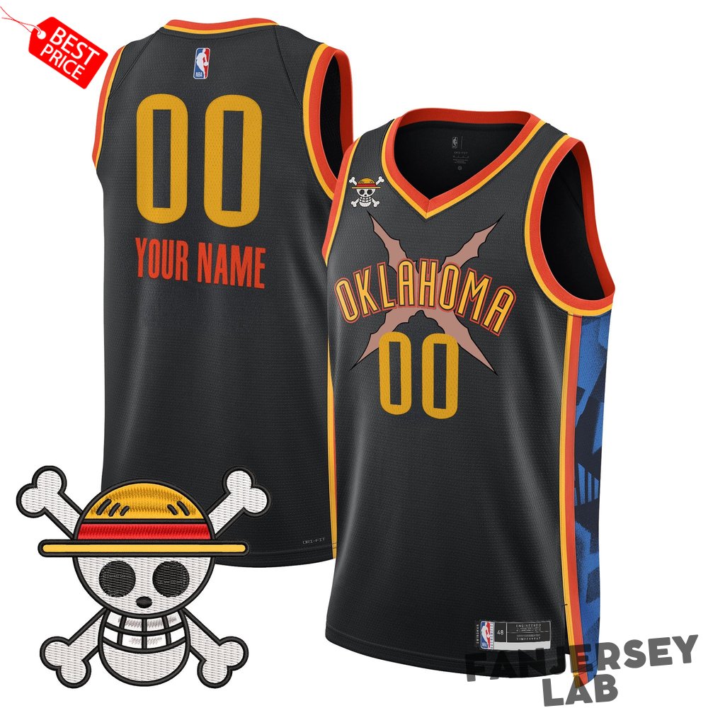 Oklahoma City Thunder x One Piece Swingman Custom Basketball Jersey Oklahoma City Thunder x One Piece Swingman Custom Basketball Jersey