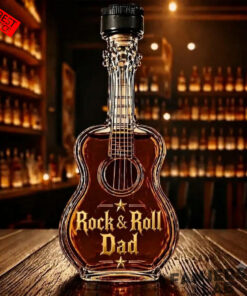 Old Guy Still Rockin Rock Style Guitar-Shaped Wine Decanter