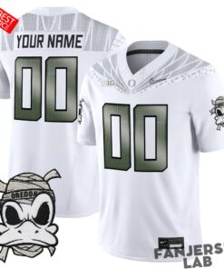 Oregon Ducks Mummy Duck Custom Football Jersey