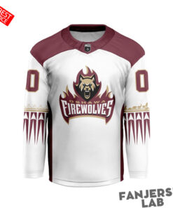 Oshawa FireWolves Personalized White Hockey Jersey