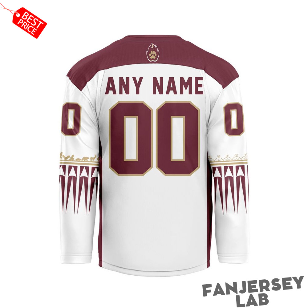 Oshawa FireWolves Personalized White Hockey Jersey Oshawa FireWolves Personalized White Hockey Jersey