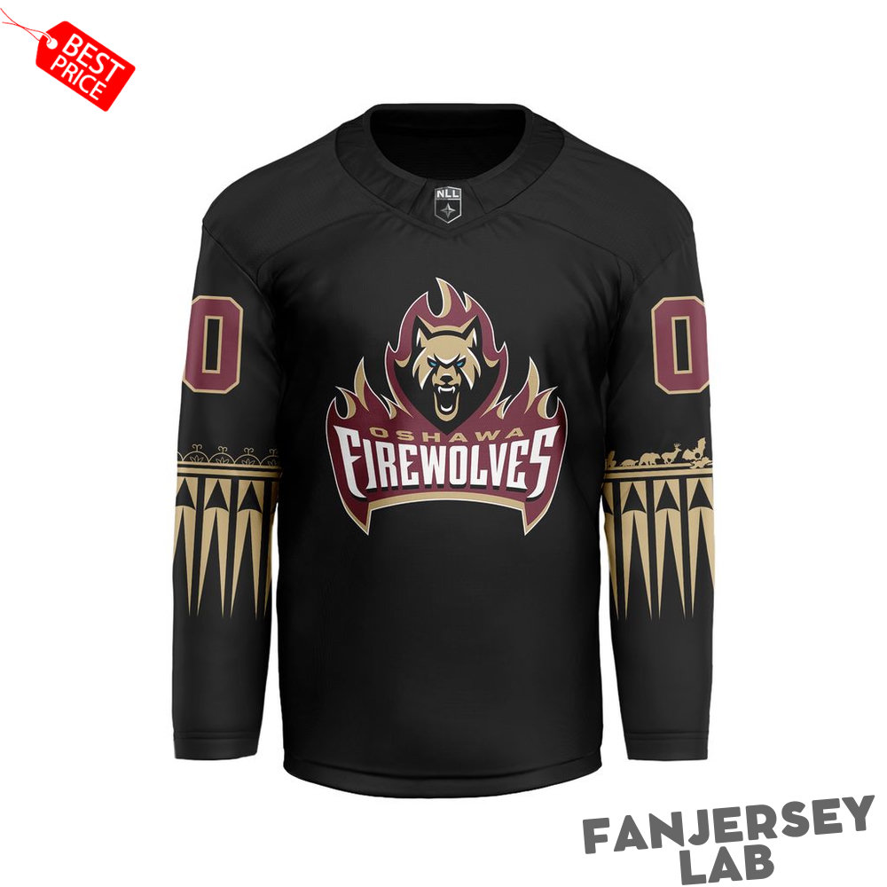 Oshawa FireWolves Personalized White Hockey Jersey Oshawa FireWolves Personalized White Hockey Jersey