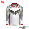 Oshawa FireWolves Personalized White Hockey Jersey Oshawa FireWolves Personalized White Hockey Jersey