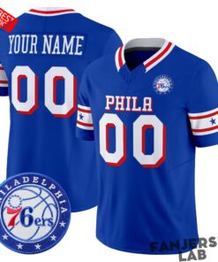 Philadelphia 76ers Limited Custom Football Jersey