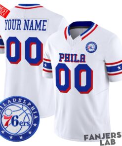 Philadelphia 76ers Limited Custom Football Jersey