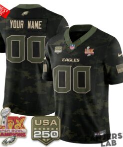 Philadelphia Eagles Salute to Service Camo Custom Football Jersey Philadelphia Eagles Salute to Service Camo Custom Football Jersey