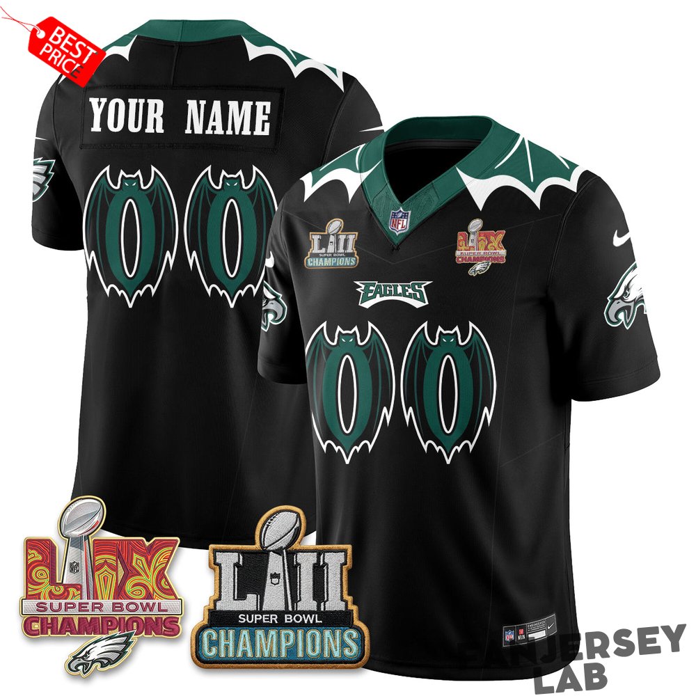 Philadelphia Eagles x Bat Edition Custom Football Jersey Philadelphia Eagles x Bat Edition Custom Football Jersey