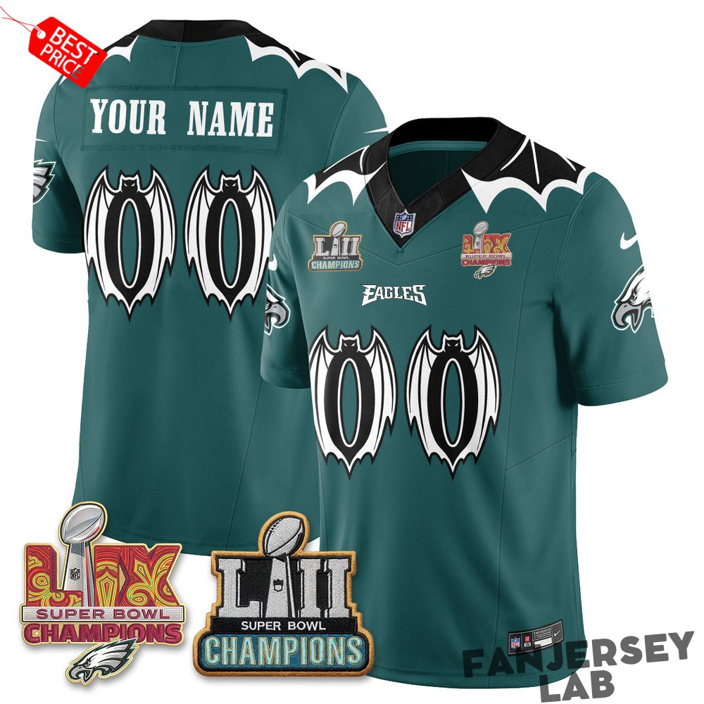 Philadelphia Eagles x Bat Edition Custom Football Jersey Philadelphia Eagles x Bat Edition Custom Football Jersey