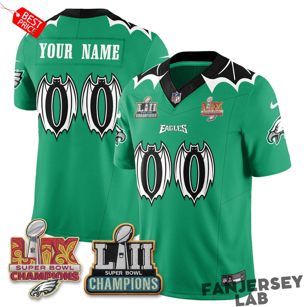 Philadelphia Eagles x Bat Edition Custom Football Jersey Philadelphia Eagles x Bat Edition Custom Football Jersey