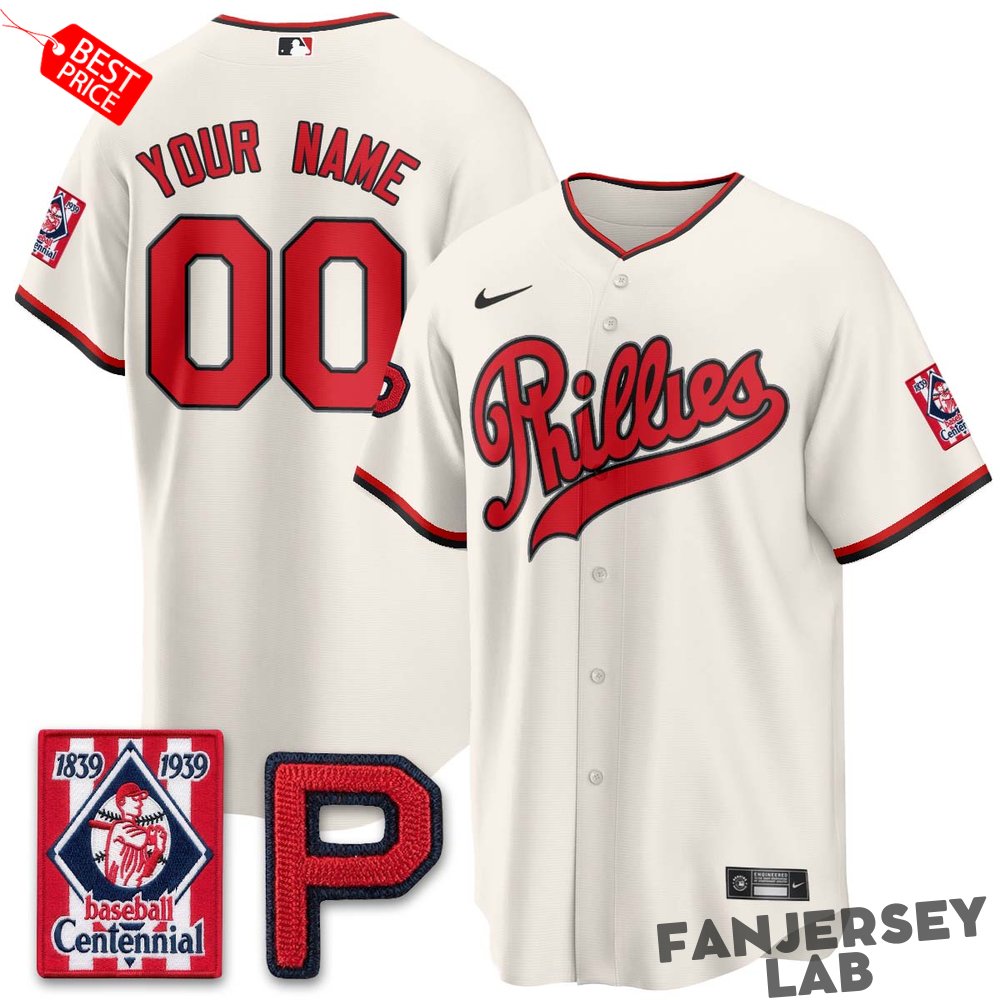 Philadelphia Phillies 2026 Field of Dreams Stadium Custom Baseball Jersey Philadelphia Phillies 2026 Field of Dreams Stadium Custom Baseball Jersey