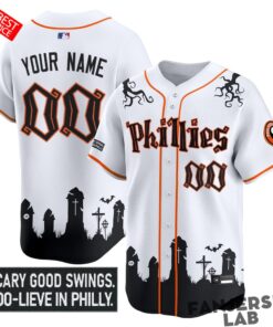 Philadelphia Phillies ‘Halloween Spooky Edition’ Custom Baseball Jersey