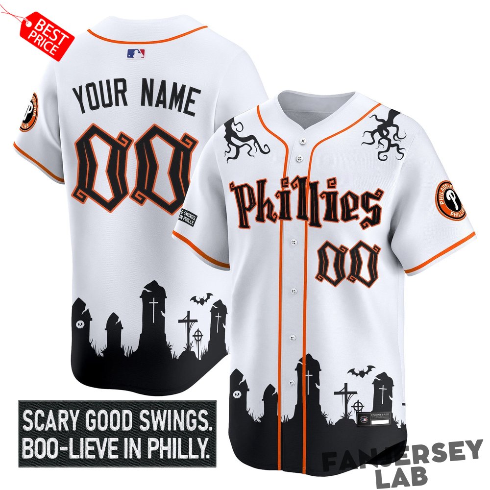 Philadelphia Phillies ‘Halloween Spooky Edition’ Custom Baseball Jersey Philadelphia Phillies ‘Halloween Spooky Edition’ Custom Baseball Jersey