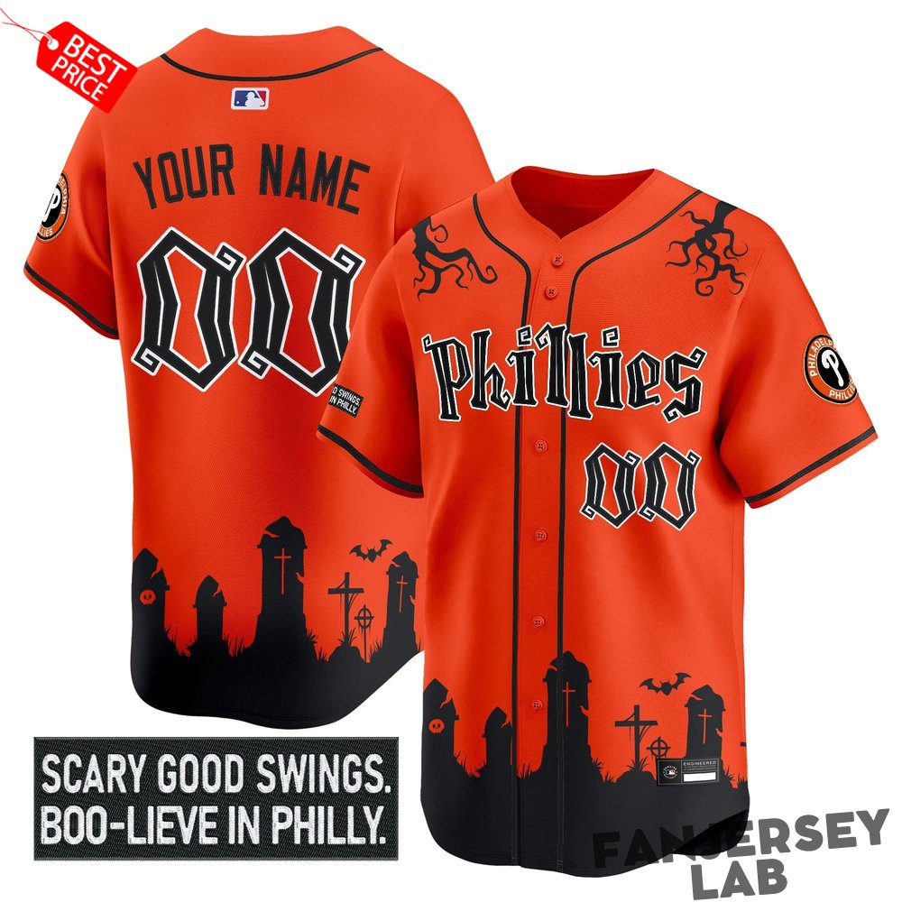 Philadelphia Phillies ‘Halloween Spooky Edition’ Custom Baseball Jersey Philadelphia Phillies ‘Halloween Spooky Edition’ Custom Baseball Jersey