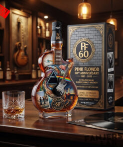 Pink Floyd 60th Anniversary Guitar shaped Whiskey Bottle Limited Edition 4.jpg