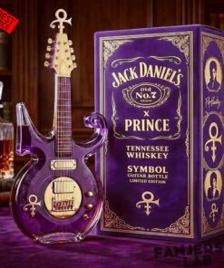 Prince Purple Music Legend Guitar-Shaped Whiskey Bottle Limited Edition
