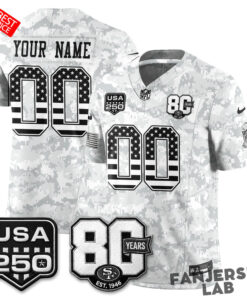 San Francisco 49ers 2026 Salute to Service Edition Vapor Custom Football Jersey