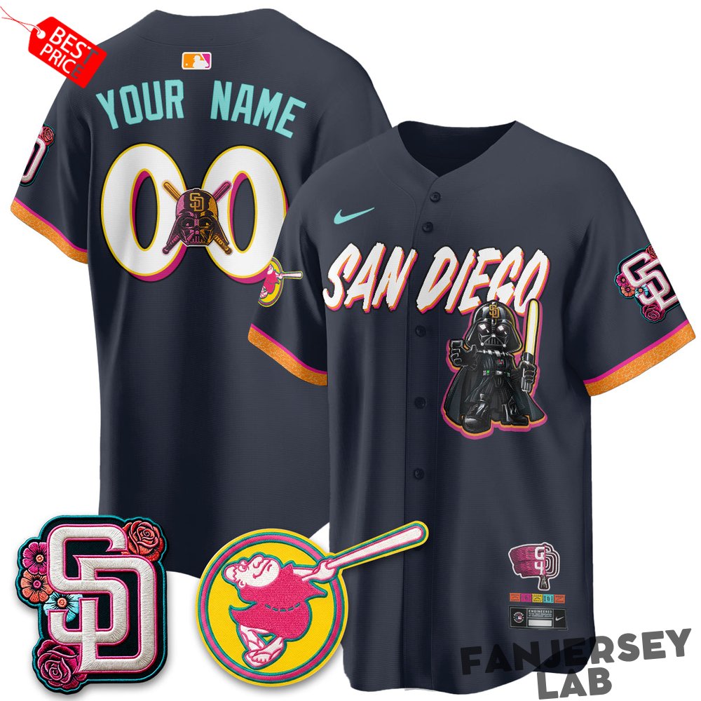 San Diego Padres x Star Wars 2026 Custom Baseball Jersey San Diego Padres x Star Wars 2026 Custom Baseball Jersey