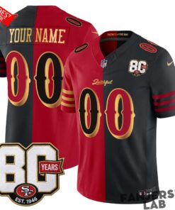 San Francisco 49ers 80th Anniversary Custom Football Jersey – Rivalries Edition