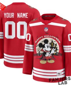 San Francisco 49ers x Halloween Mickey Mouse Custom Hockey Jersey San Francisco 49ers x Halloween Mickey Mouse Custom Hockey Jersey