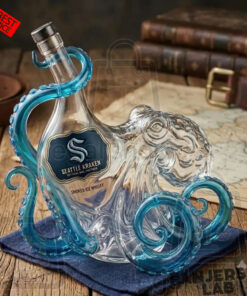 Seattle Kraken NHL 3D Sculpted Octopus Collector’s Whiskey Decanter