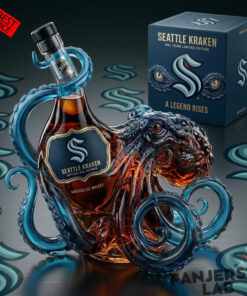 Seattle Kraken NHL 3D Sculpted Octopus Collector’s Whiskey Decanter