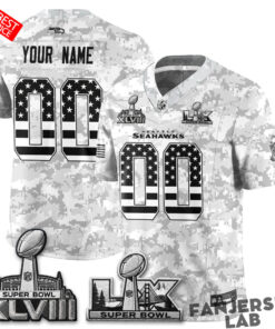 Seattle Seahawks 2026 Salute to Service Edition Custom Vapor Football Jersey