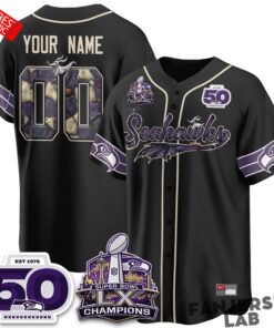 Seattle Seahawks 2026 Halloween Nightmare Edition Custom Baseball Jersey