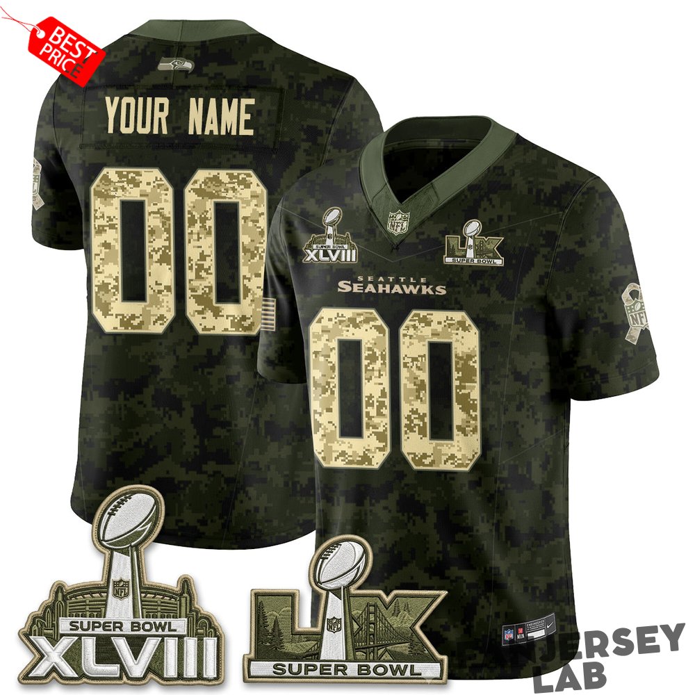Seattle Seahawks 2026 Salute to Service Edition Custom Jersey Seattle Seahawks 2026 Salute to Service Edition Custom Jersey