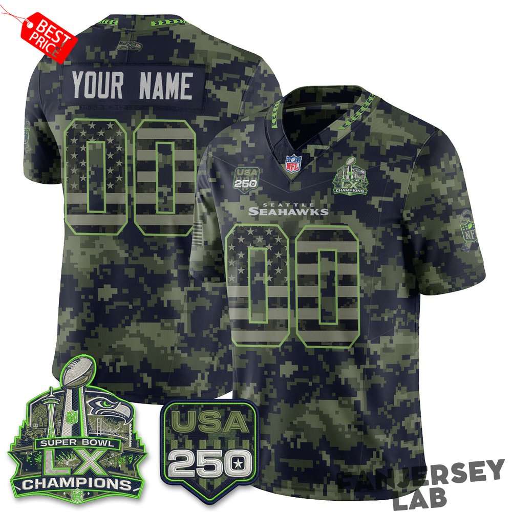 Seattle Seahawks 2026 Salute to Service Edition Custom Jersey Seattle Seahawks 2026 Salute to Service Edition Custom Jersey