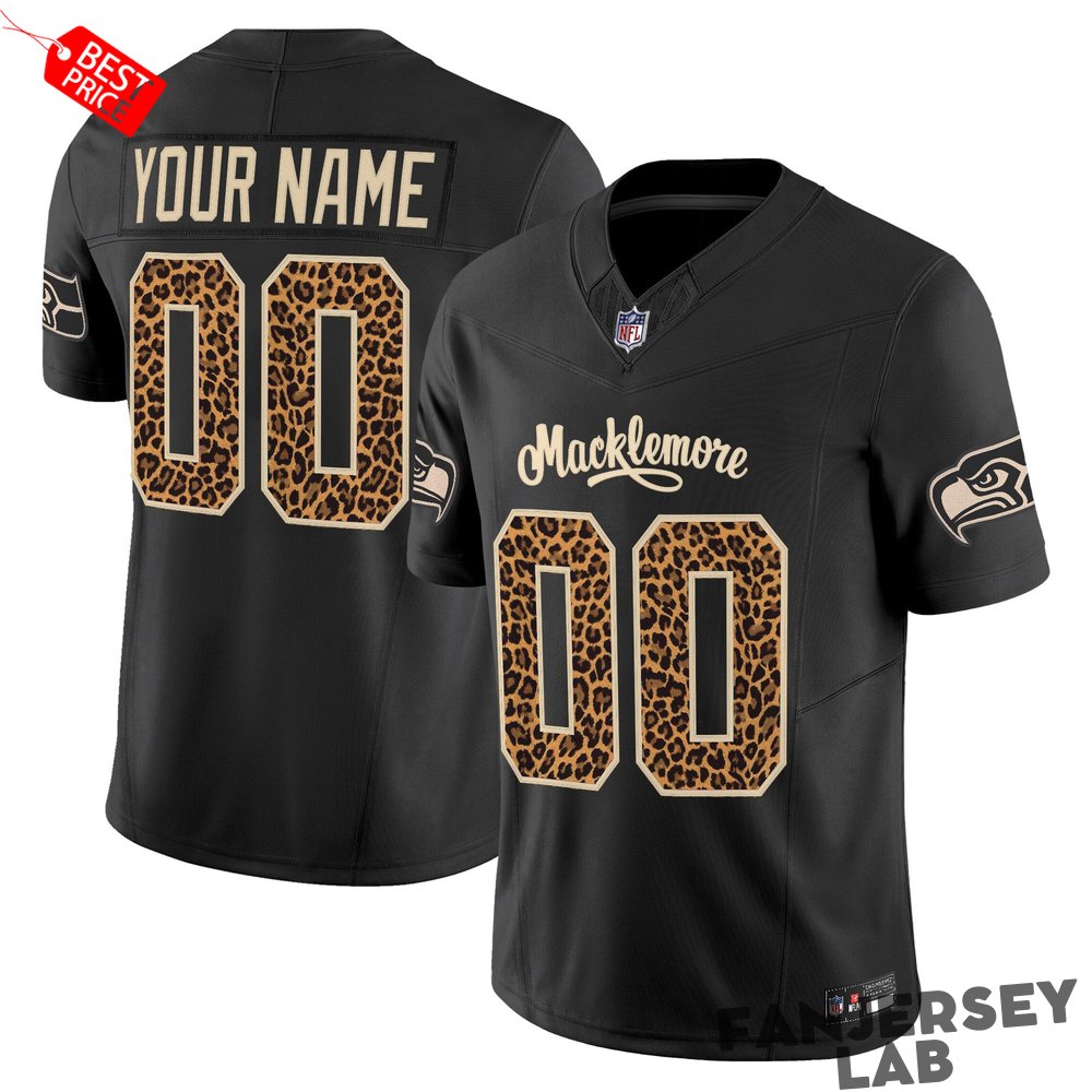 Seattle Seahawks x Macklemore Vapor Limited Custom Jersey – Leopard Print Seattle Seahawks x Macklemore Vapor Limited Custom Jersey – Leopard Print