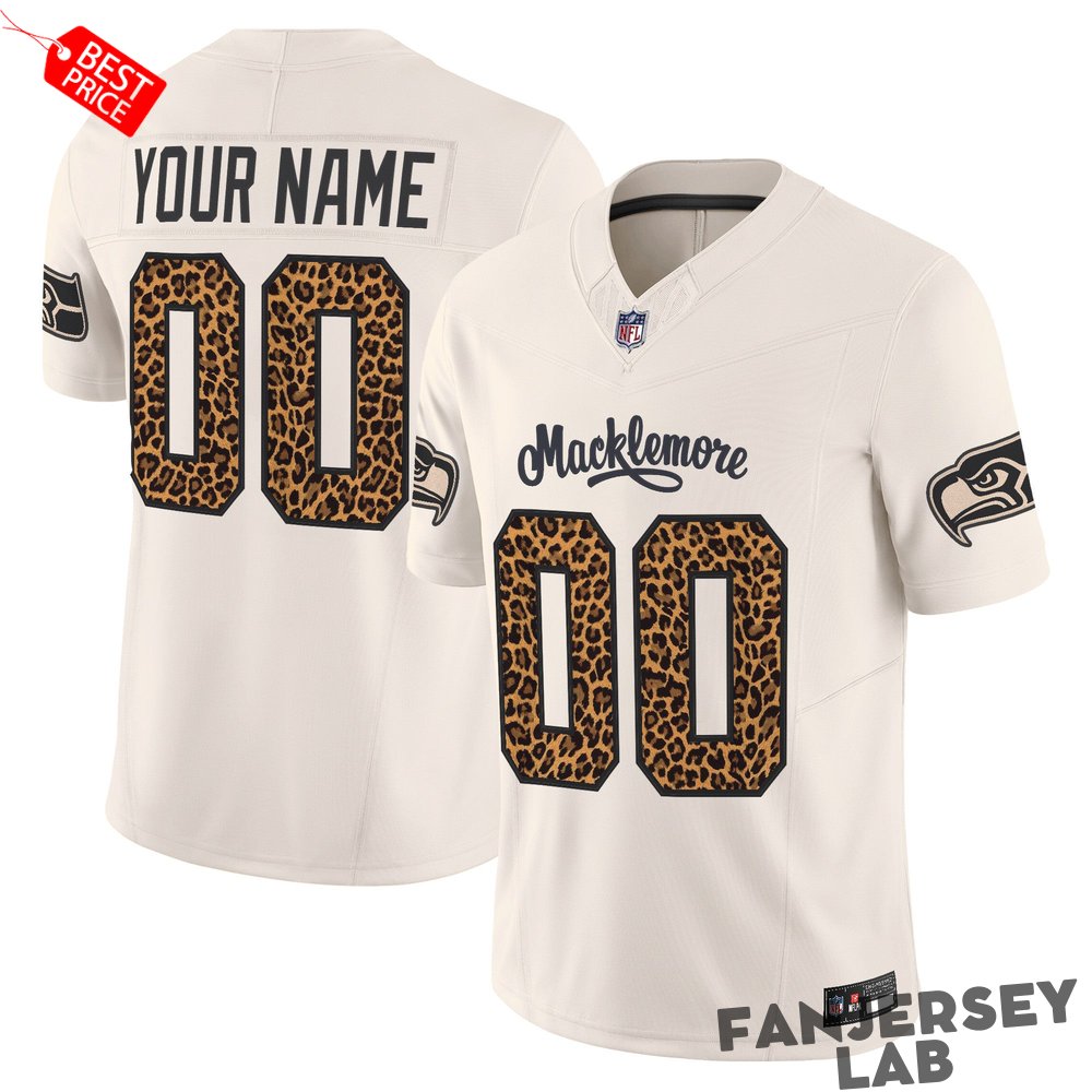Seattle Seahawks x Macklemore Vapor Limited Custom Jersey – Leopard Print Seattle Seahawks x Macklemore Vapor Limited Custom Jersey – Leopard Print