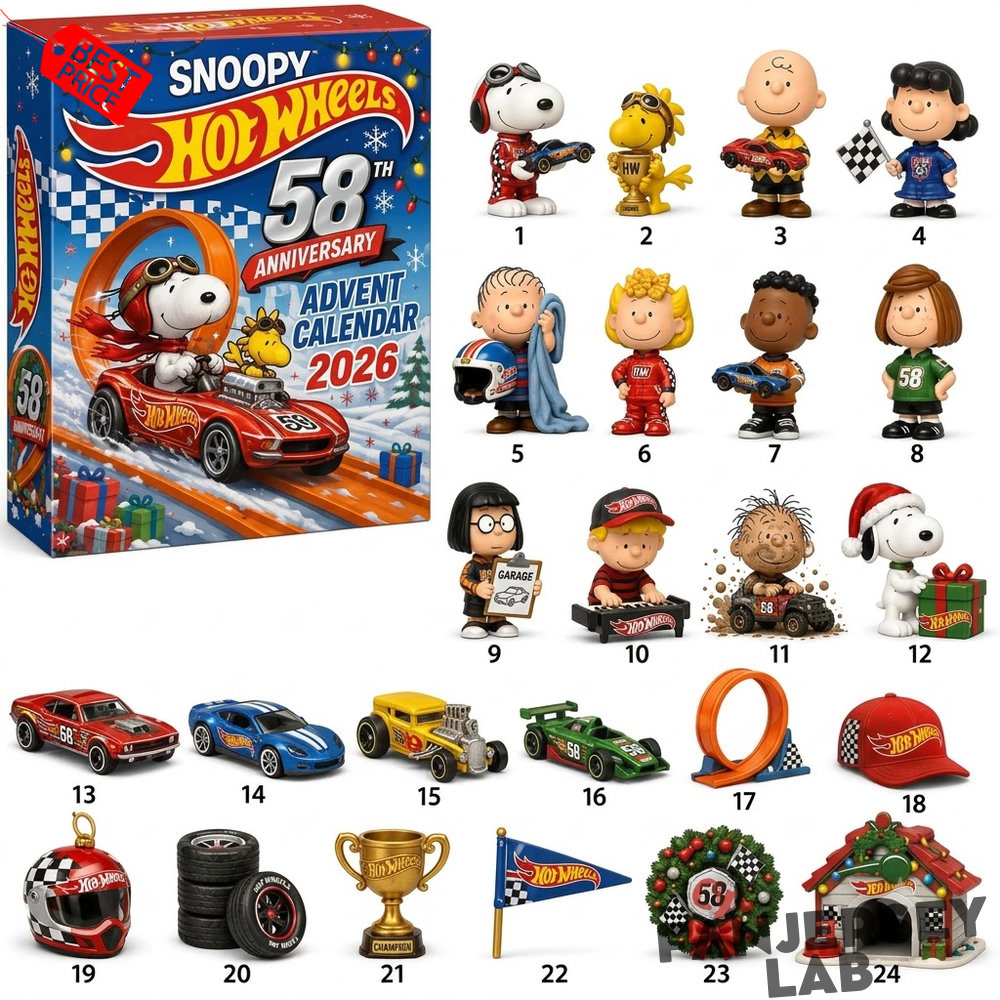 Snoopy Hot Wheels 58th Anniversary Advent Calendar 2026 Snoopy Hot Wheels 58th Anniversary Advent Calendar 2026