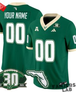 South Florida Bulls 30th Anniversary Custom Football Jersey